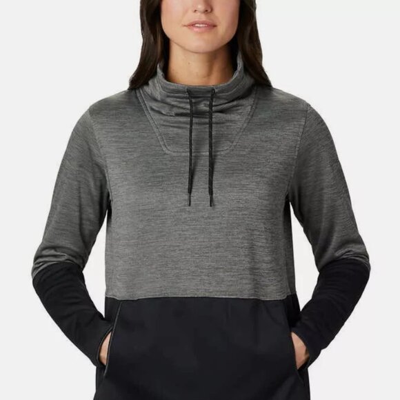 Columbia Funnel Neck Pullover Sweatshirt Womens Size XXL 2XL Black Gray Hiking - Picture 4 of 12